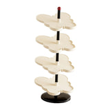 Maxbell Vertical Shoe Rack Corner Storage Organizer for Apartment Dormitory Entryway 4 Tier White