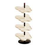 Maxbell Vertical Shoe Rack Corner Storage Organizer for Apartment Dormitory Entryway 4 Tier White