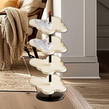 Maxbell Vertical Shoe Rack Corner Storage Organizer for Apartment Dormitory Entryway 4 Tier White