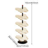 Maxbell Vertical Shoe Rack Corner Storage Organizer for Apartment Dormitory Entryway 5 Tier White