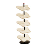 Maxbell Vertical Shoe Rack Corner Storage Organizer for Apartment Dormitory Entryway 5 Tier White