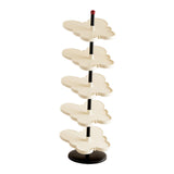Maxbell Vertical Shoe Rack Corner Storage Organizer for Apartment Dormitory Entryway 5 Tier White