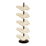 Maxbell Vertical Shoe Rack Corner Storage Organizer for Apartment Dormitory Entryway 5 Tier White