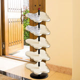 Maxbell Vertical Shoe Rack Corner Storage Organizer for Apartment Dormitory Entryway 5 Tier White