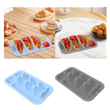 Maxbell Mexican Taco Holder Stand Stylish Taco Baking Rack for Buffets Party Kitchen Light Blue