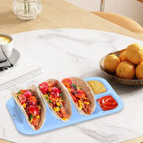 Maxbell Mexican Taco Holder Stand Stylish Taco Baking Rack for Buffets Party Kitchen Light Blue