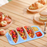 Maxbell Mexican Taco Holder Stand Stylish Taco Baking Rack for Buffets Party Kitchen Light Blue