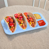 Maxbell Mexican Taco Holder Stand Stylish Taco Baking Rack for Buffets Party Kitchen Light Blue