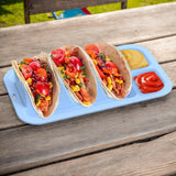 Maxbell Mexican Taco Holder Stand Stylish Taco Baking Rack for Buffets Party Kitchen Light Blue