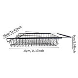 Maxbell Hanging Pullout Drawer Decor Sliding Under Shelf for Office Cabinet Cupboard Black Large