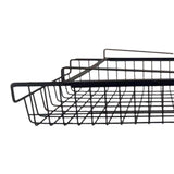Maxbell Hanging Pullout Drawer Decor Sliding Under Shelf for Office Cabinet Cupboard Black Large