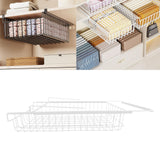 Maxbell Hanging Pullout Drawer Decor Sliding Under Shelf for Office Cabinet Cupboard White Medium