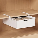Maxbell Under Shelf Basket Under Cabinet Organizer for Dorm Bedroom Kitchen Cupboard White