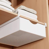 Maxbell Under Shelf Basket Under Cabinet Organizer for Dorm Bedroom Kitchen Cupboard White