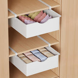 Maxbell Under Shelf Basket Under Cabinet Organizer for Dorm Bedroom Kitchen Cupboard White