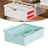 Maxbell Under Shelf Basket Under Cabinet Organizer for Dorm Bedroom Kitchen Cupboard Blue