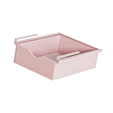 Maxbell Under Shelf Basket Under Cabinet Organizer for Dorm Bedroom Kitchen Cupboard Pink