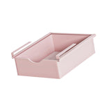 Maxbell Under Shelf Basket Under Cabinet Organizer for Dorm Bedroom Kitchen Cupboard Pink
