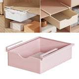 Maxbell Under Shelf Basket Under Cabinet Organizer for Dorm Bedroom Kitchen Cupboard Pink
