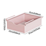 Maxbell Under Shelf Basket Under Cabinet Organizer for Dorm Bedroom Kitchen Cupboard Pink