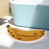 Maxbell Bathroom Floor Mat Banana Shaped Washable Entryway Rug for Bedroom Kids Room
