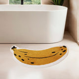 Maxbell Bathroom Floor Mat Banana Shaped Washable Entryway Rug for Bedroom Kids Room