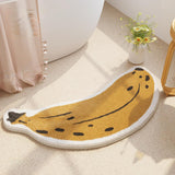 Maxbell Bathroom Floor Mat Banana Shaped Washable Entryway Rug for Bedroom Kids Room