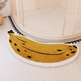 Maxbell Bathroom Floor Mat Banana Shaped Washable Entryway Rug for Bedroom Kids Room