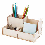 Maxbell Wooden Desk Organiser Pen Holder Display Box DIY for Office Desk Accessories