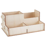 Maxbell Wooden Desk Organiser Pen Holder Display Box DIY for Office Desk Accessories