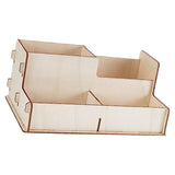 Maxbell Wooden Desk Organiser Pen Holder Display Box DIY for Office Desk Accessories