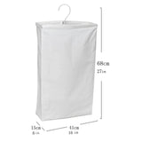 Maxbell Hanging Laundry Hamper Bag Foldable Closet Storage Basket for Door Home Dorm White