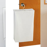 Maxbell Hanging Laundry Hamper Bag Foldable Closet Storage Basket for Door Home Dorm White