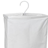 Maxbell Hanging Laundry Hamper Bag Foldable Closet Storage Basket for Door Home Dorm White