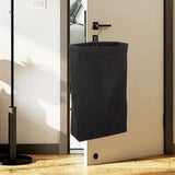 Maxbell Hanging Laundry Hamper Bag Foldable Closet Storage Basket for Door Home Dorm Black