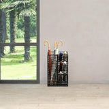 Maxbell Umbrella Drain Stand Multifunction Modern Organizer for Porch Hallway Office Black