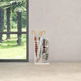 Maxbell Umbrella Drain Stand Multifunction Modern Organizer for Porch Hallway Office White