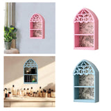 Maxbell Wood Perfume Holder Perfume Display Rack for Coffee Pod Stirrers Tea Packets Pink