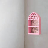 Maxbell Wood Perfume Holder Perfume Display Rack for Coffee Pod Stirrers Tea Packets Pink