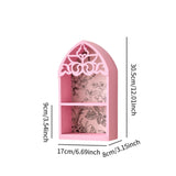 Maxbell Wood Perfume Holder Perfume Display Rack for Coffee Pod Stirrers Tea Packets Pink