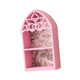 Maxbell Wood Perfume Holder Perfume Display Rack for Coffee Pod Stirrers Tea Packets Pink