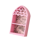 Maxbell Wood Perfume Holder Perfume Display Rack for Coffee Pod Stirrers Tea Packets Pink