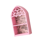 Maxbell Wood Perfume Holder Perfume Display Rack for Coffee Pod Stirrers Tea Packets Pink