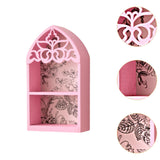 Maxbell Wood Perfume Holder Perfume Display Rack for Coffee Pod Stirrers Tea Packets Pink