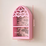 Maxbell Wood Perfume Holder Perfume Display Rack for Coffee Pod Stirrers Tea Packets Pink