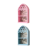 Maxbell Wood Perfume Holder Perfume Display Rack for Coffee Pod Stirrers Tea Packets Pink
