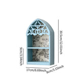 Maxbell Wood Perfume Holder Perfume Display Rack for Coffee Pod Stirrers Tea Packets Blue