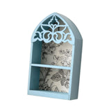 Maxbell Wood Perfume Holder Perfume Display Rack for Coffee Pod Stirrers Tea Packets Blue