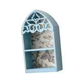 Maxbell Wood Perfume Holder Perfume Display Rack for Coffee Pod Stirrers Tea Packets Blue