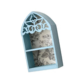 Maxbell Wood Perfume Holder Perfume Display Rack for Coffee Pod Stirrers Tea Packets Blue